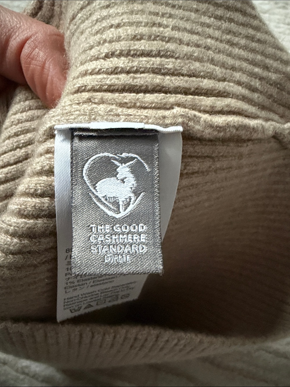 J. Crew Ribbed Knit Cashmere Tank Top in Taupe - Picture 3 of 3